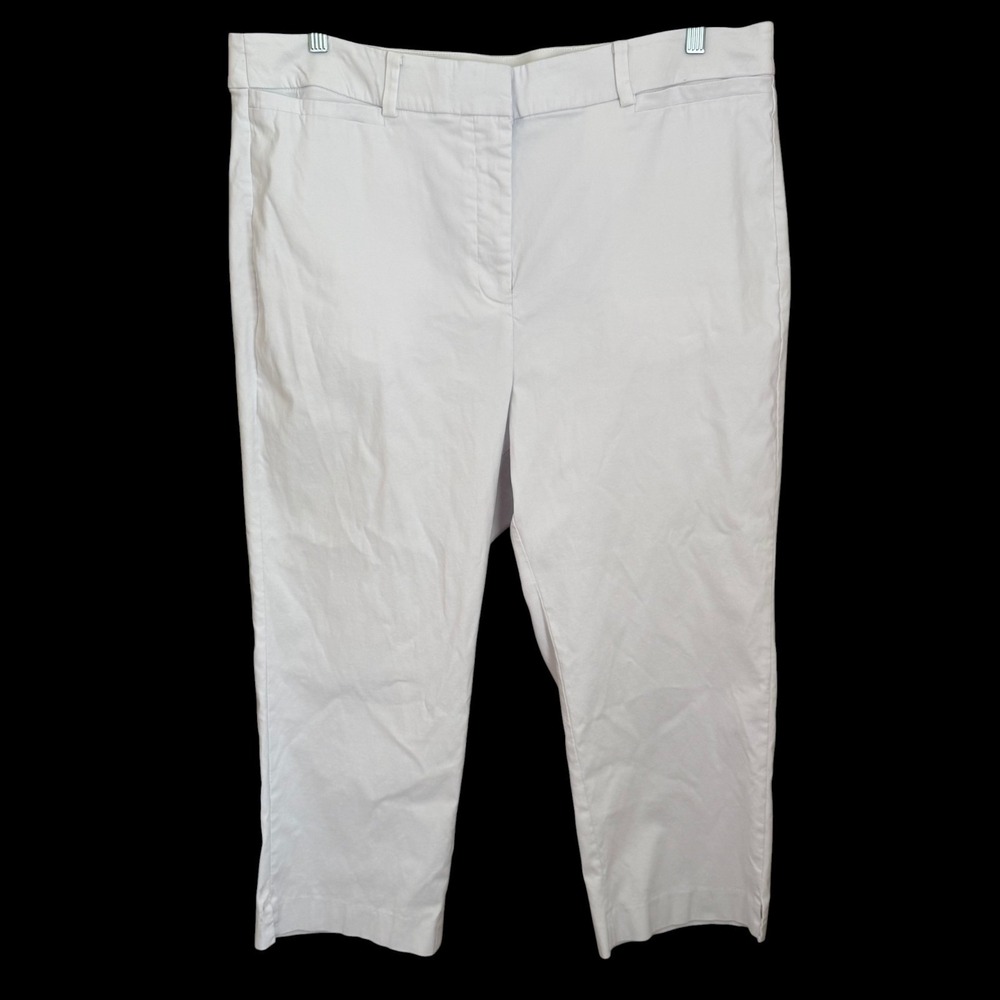 Lane Bryant Capri Pants 22 White Stretch Cropped Plus Size Coastal Summer Casual